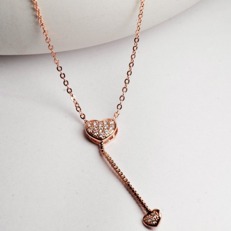 Eternal Hanging Hearts Necklace - Image 2