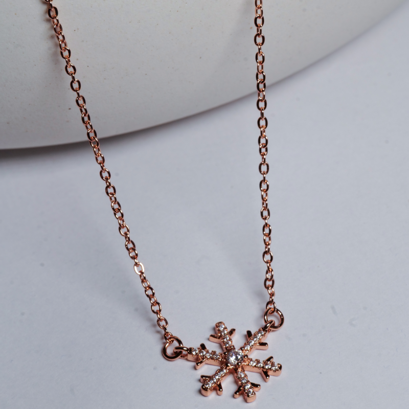 Shimmering Snow Flake Necklace - Image 2