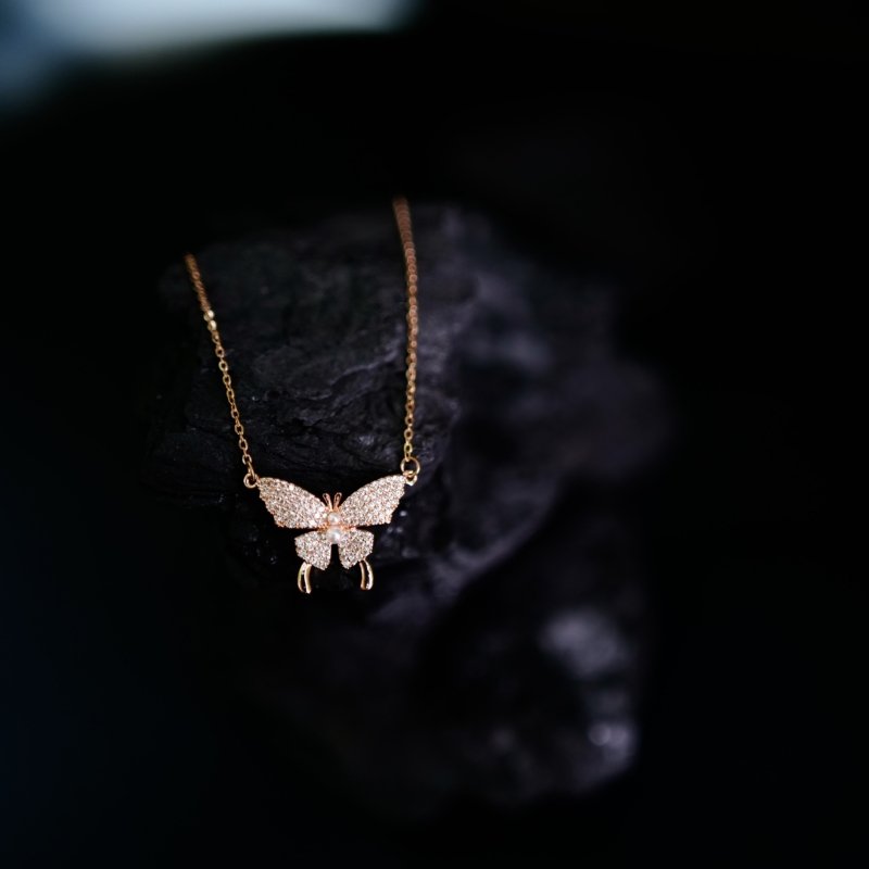 Premium Shimmering Butterfly Necklace